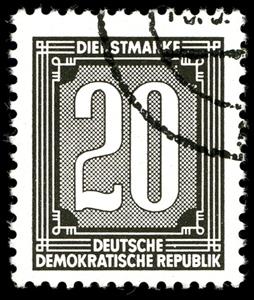 Stamp, Official Stamps for Administration Post A (ZKD) (I) Reprint, Germany, Democratic Republic,  