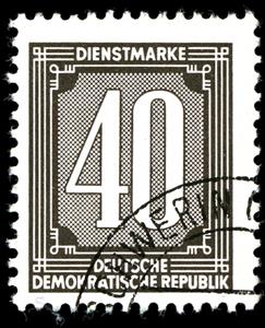 Stamp, Official Stamps for Administration Post A (ZKD) (I) Reprint, Germany, Democratic Republic,  