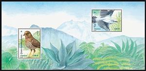 Souvenir Sheet, Island Birds, France,  