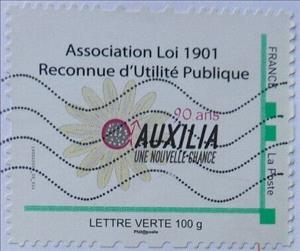Stamp, 90 years Auxilia Nouvelle Chance, France,  , Charity, Employment agencies