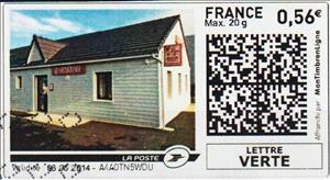 Stamp, Building, France,  , Buildings