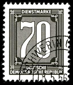 Stamp, Official Stamps for Administration Post A (ZKD) (I), Germany, Democratic Republic,  