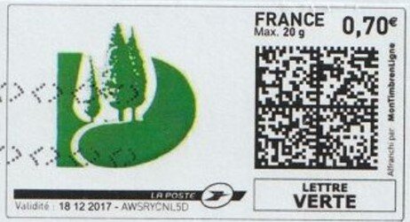 Stamp, D Logo of Gardening Business, France,  , Gardens, Logos, Trees