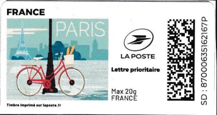 Stamp, Paris. Redesign, France,  , Bicycles, Cycling, Townscapes / City Views