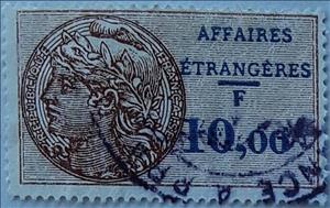 Stamp, Affaires étrangères, France,  