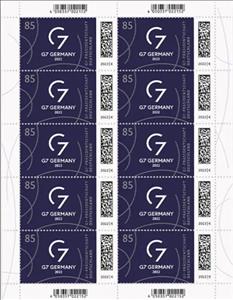 Mini Sheet, Germany President of the G7, Germany, Federal Republic,  , Conferences, Diplomacy