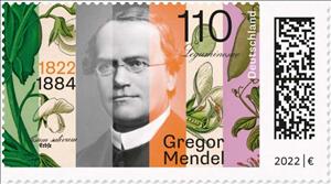 Stamp, Gregor Mendel, Biologist, Germany, Federal Republic,  , Biologists, Famous People