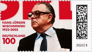 Stamp, Hans-Jürgen Wischnewski, Politician, Germany, Federal Republic,  , Famous People, Politicians