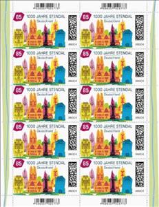 Mini Sheet, Stendal, Millenium, Germany, Federal Republic,  , Anniversaries and Jubilees, Townscapes / City Views