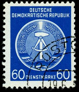 Stamp, Official Stamps for Administration Post B (I) Reprint, Germany, Democratic Republic,  