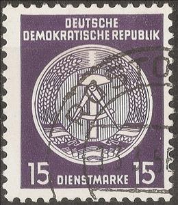 Stamp, Official Stamps for Administration Post B (II and III), Germany, Democratic Republic,  