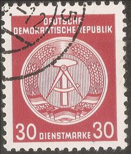 Stamp, Official Stamps for Administration Post B (II and III), Germany, Democratic Republic,  