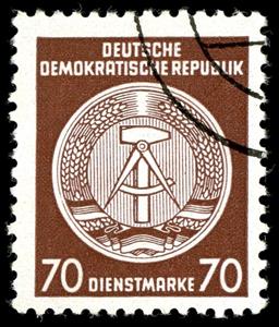 Stamp, Official Stamps for Administration Post B (II and III), Germany, Democratic Republic,  