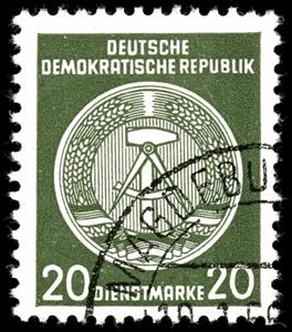 Stamp, Official Stamps for Administration Post B (II and III), Germany, Democratic Republic,  