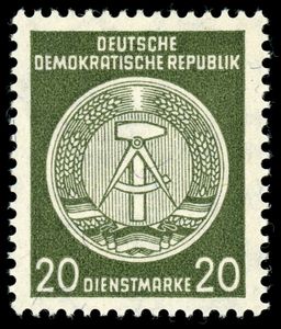 Stamp, Official Stamps for Administration Post B (V), Germany, Democratic Republic,  