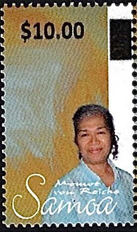 Stamp, Momoe von Reiche Surcharged, Samoa,  , Artists, Women