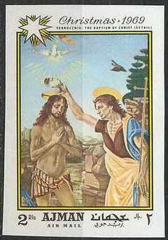 Baptism of Christ, by Andrea del Verrocchio