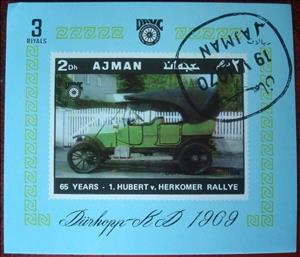 Souvenir Sheet, Dürkopp 1909, Ajman,  , Cars