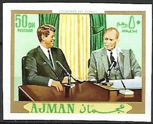 Stamp, Eisenhower and Kennedy, Ajman,  , Heads of State