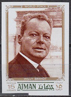 Stamp, King Baudouin, Ajman,  , Heads of State, Politicians