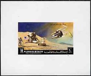 Souvenir Sheet, Moon Landing, Ajman,  , Outer Space, Space Traveling, Spacecrafts