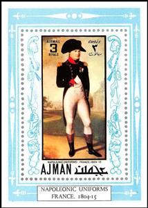 Souvenir Sheet, Napoleon, Ajman,  , Uniforms