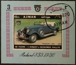 Souvenir Sheet, Packard 1930, Ajman,  , Cars
