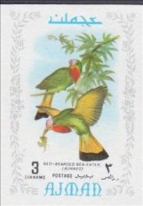Stamp, Red-bearded Bee-eater (Nyctyornis amicta), Ajman,  , Animals (Fauna), Birds