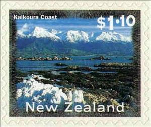 Stamp, Kaikoura Coast, New Zealand,  