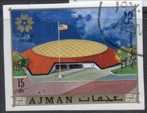 Stamp, USA Pavilion, Ajman,  , Buildings, Exhibition Buildings, World Exhibitions