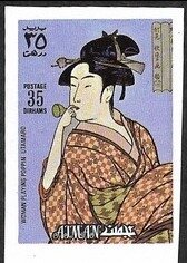 Woman Making Music, Kitagawa Utamaro