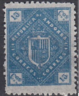 Stamp, Coat of arms from Andorra, Andorra, Spanish Administration,  , Coats of Arms