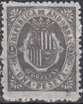 Stamp, Coat of arms from Andorra, Andorra, Spanish Administration,  , Coats of Arms