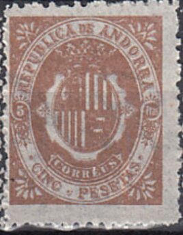 Stamp, Coat of arms from Andorra, Andorra, Spanish Administration,  , Coats of Arms