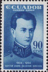 Stamp, Abdon Calderón Garaicoa, Ecuador,  