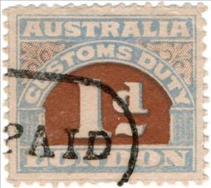 Stamp, Customs Duty - London, Australia,  , Numbers