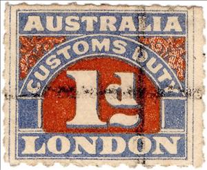 Stamp, Customs Duty - London, Australia,  , Numbers