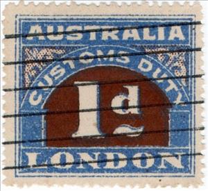Stamp, Customs Duty - London, Australia,  , Numbers