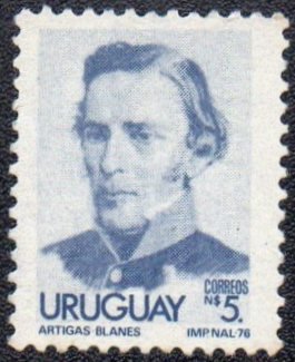 Stamp, Gral. Jose Artigas, Uruguay,  