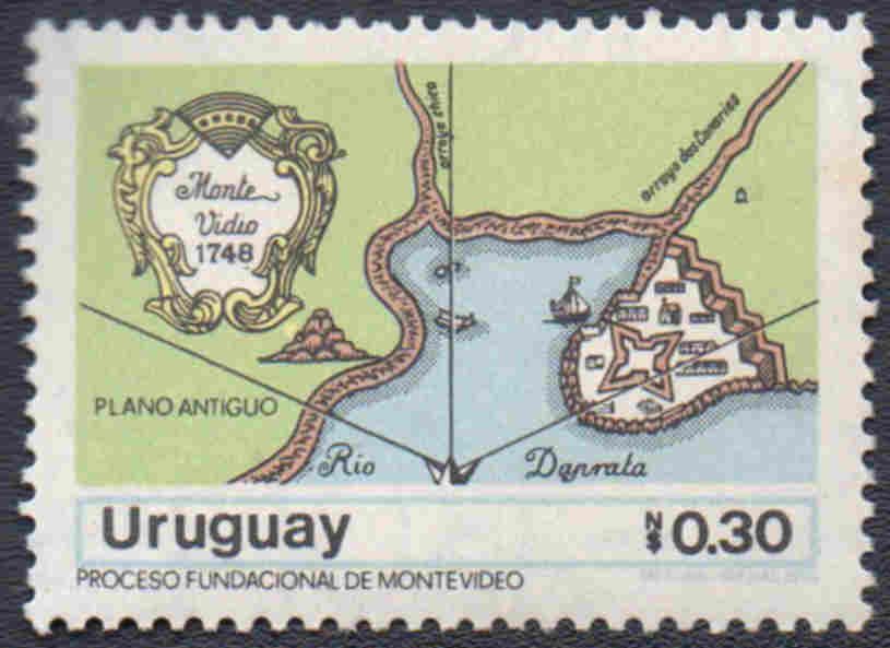 Map of Montevideo, 1748