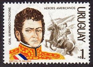Stamp, General Bernardo O'Higgins, Uruguay,  