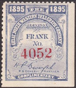 Stamp, Frank - dated 1895, Canada,  , Signatures - Autographs, Telegraphy
