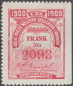 Stamp, Frank - dated 1900, Canada,  , Signatures - Autographs, Telegraphy