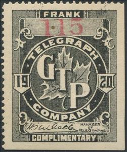 Stamp, Frank - dated 1920, Canada,  , Leaves, Letters (Alphabet), Plants (Flora), Signatures - Autographs, Telegraphy