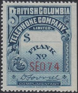 Stamp, Frank - undated, Canada,  , Signatures - Autographs, Telephony