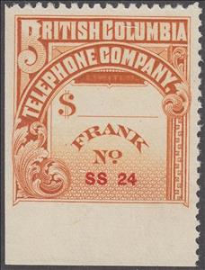 Stamp, Frank - undated, Canada,  , Telephony