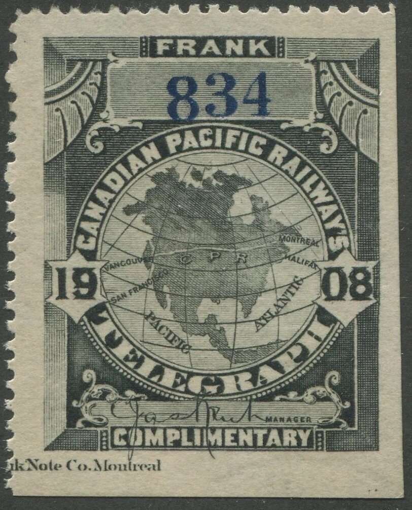 Map of North America - Frank - dated 1908