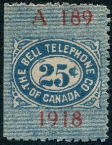 Stamp, Numeral - dated 1918, Canada,  , Telephony