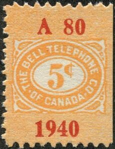 Stamp, Numeral - dated 1940, Canada,  , Telephony
