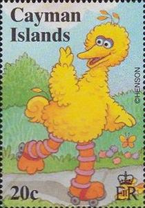 Stamp, Big Bird, Cayman Islands,  , Cartoons, Comics